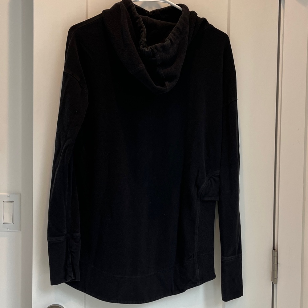 Sweaty Betty Escape Luxe Black Velour Funnel Neck Hoodie S - Picture 9 of 9